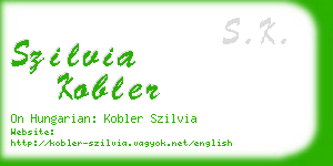 szilvia kobler business card
